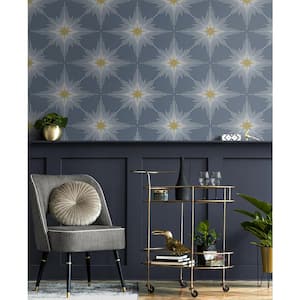 57.5 sq. ft. Muted Periwinkle North Star Unpasted Nonwoven Paper Wallpaper Roll