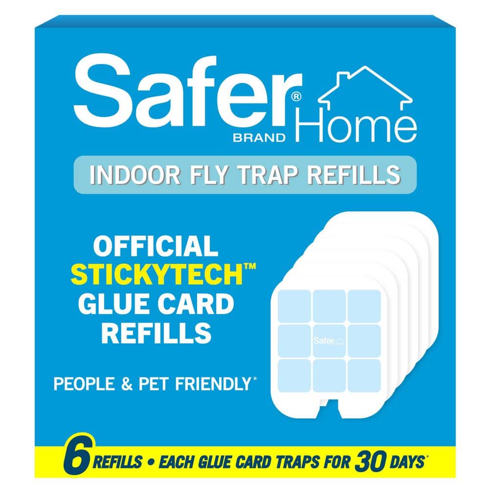 Safer Brand Home Indoor Fly Trap Refill Glue Cards - 6-Pack