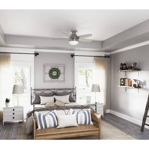 Lilliana 44 in. Indoor Brushed Nickel Ceiling Fan with Light Kit Ceiling Fans With Lights