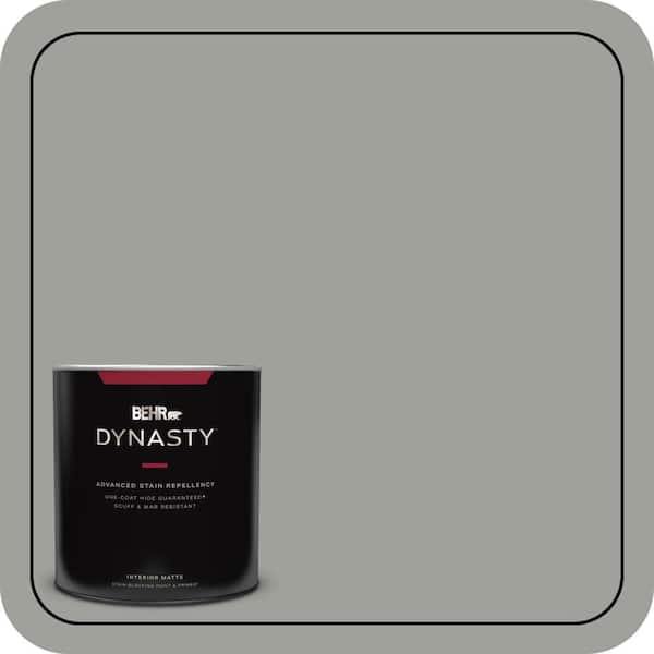 1 qt. #MQ6-22 Gateway Gray One-Coat Hide Matte Interior Stain-Blocking Paint and Primer