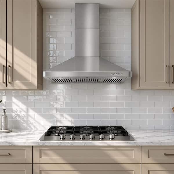 Cosmo 36 in. Vista Collection 380 CFM Ducted Wall Mount Range Hood