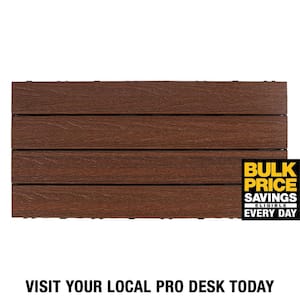 UltraShield Naturale 1 ft. x 2 ft. Quick Deck Outdoor Composite Deck Tile in Brazilian Ipe (20 sq. ft. per Box)