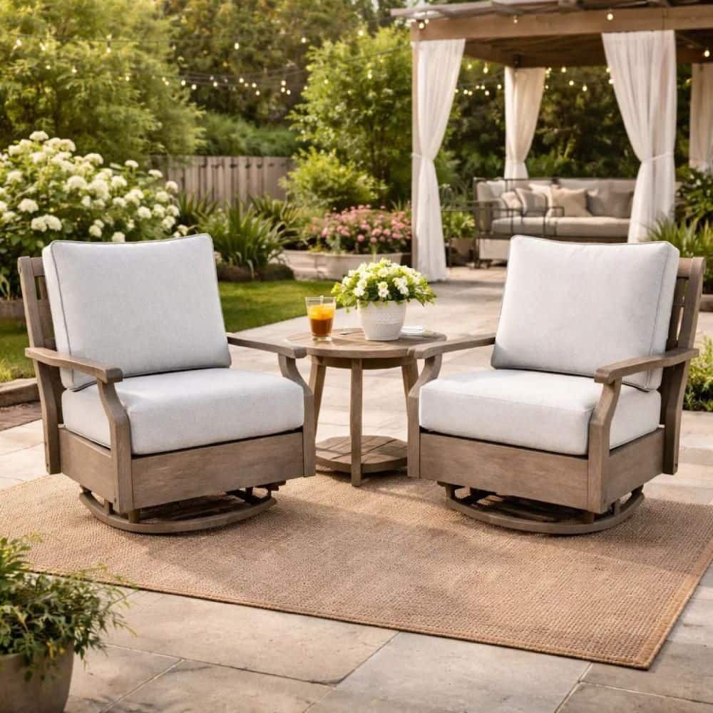 Inaya Brown Coated Metal Outdoor Swivel Glider Chair with Cream Cushion price history on PriceWatchPro