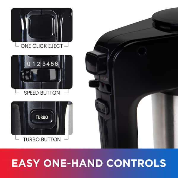 Hand Mixer Electric, 4 Speed 260W Power Handheld Mixer Turbo Boost