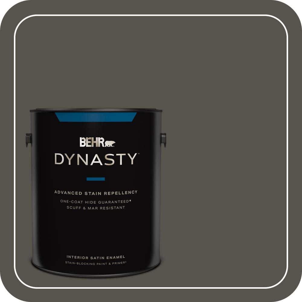 1 gal. #790D-7 Black Bean Satin Enamel Interior Stain-Blocking Paint and Primer price history on PriceWatchPro
