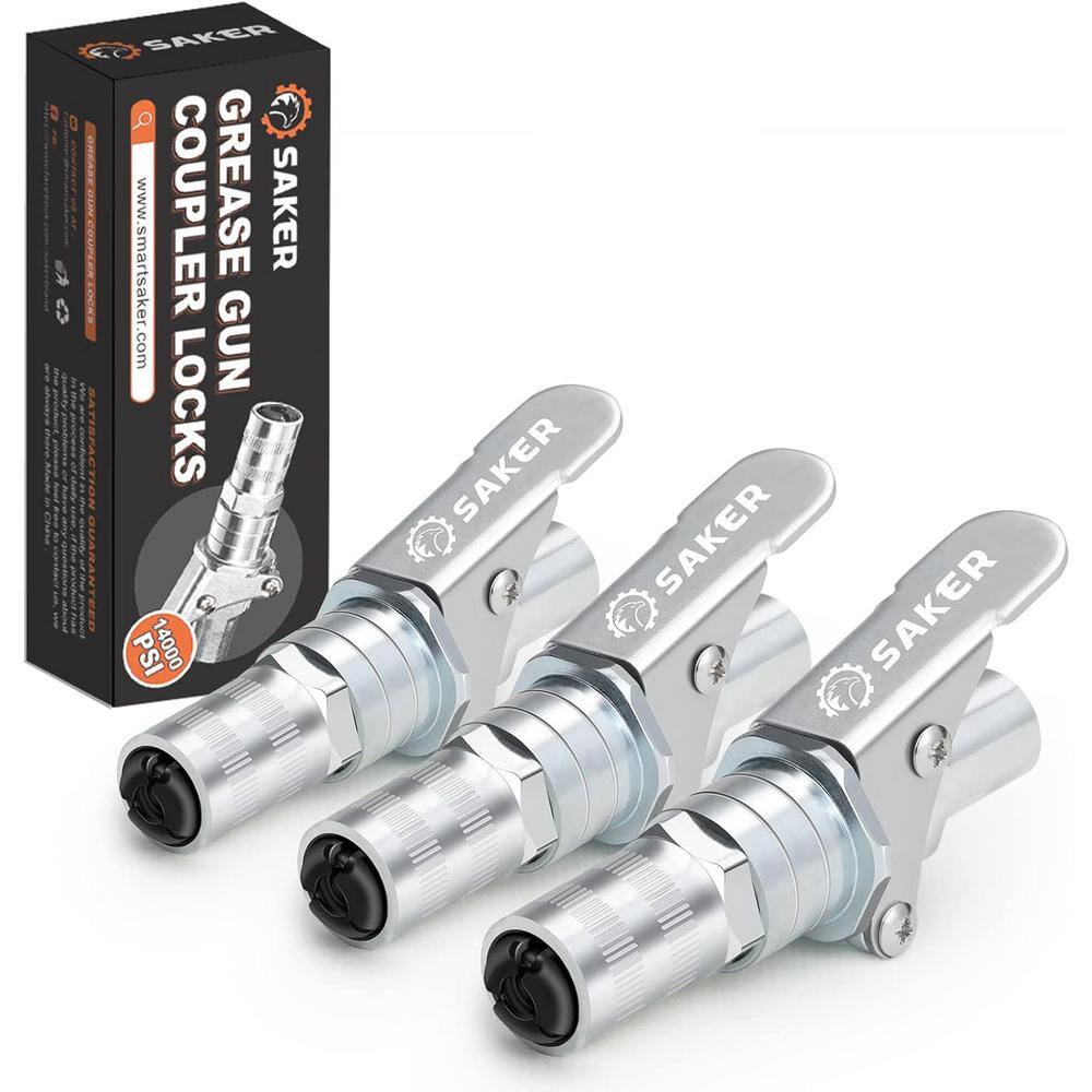 Quick Release Locking Grease Gun Coupler(3-Packs)