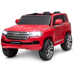 Electric Kids Ride-On Car SUV - 2-Seater Licensed Land Cruiser, 12V with Remote Control, Red