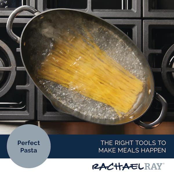 Rachael Ray 8 qt. Gray Professional Aluminum Nonstick Stock Pot with Lid  80090 - The Home Depot