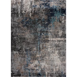 Portsmouth Modern Fusion Blue 1 ft. 10 in. x 3 ft. Accent Rug