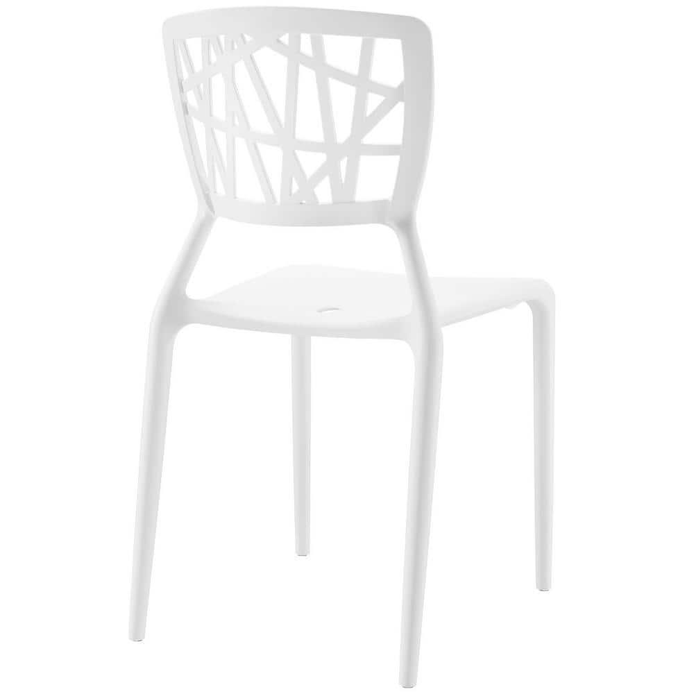 Astro Modern White Polypropylene Side Chair