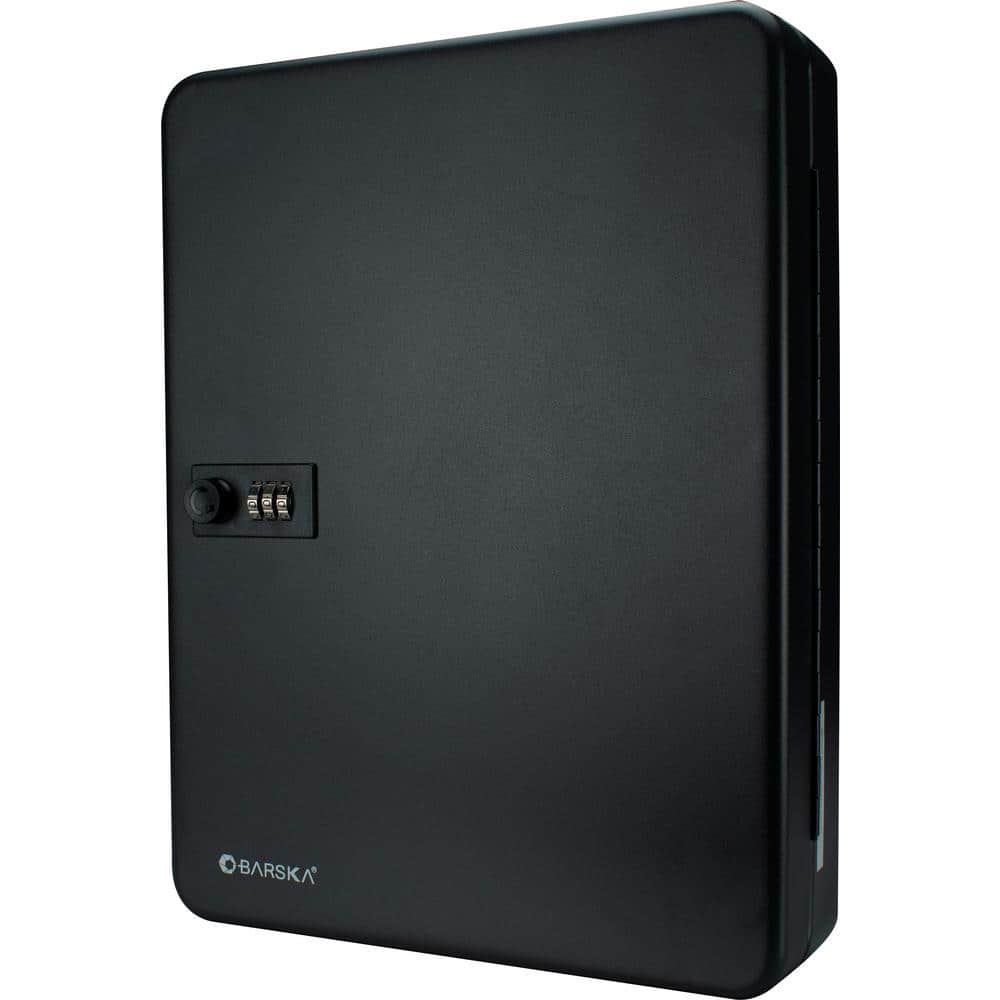 Black Steel 48-Key Combination Lock Box