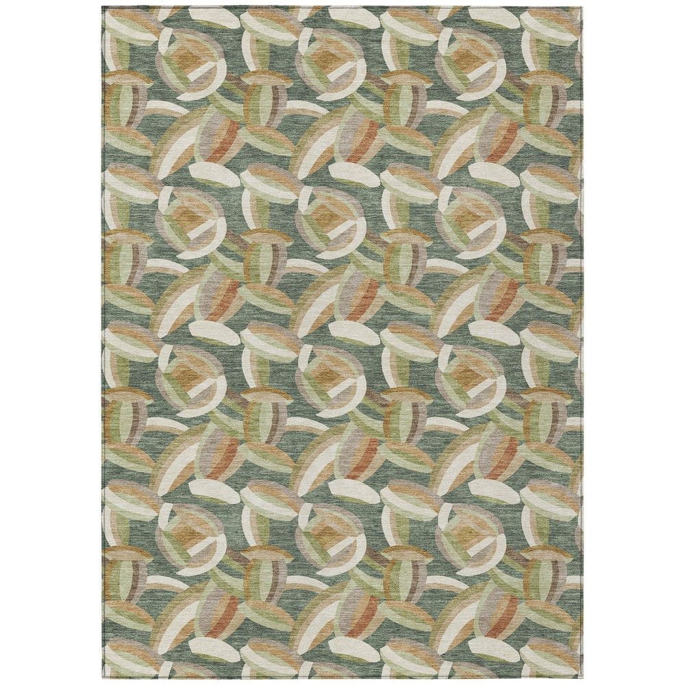 Chantille Machine Washable Indoor/Outdoor Abstract ACN2454 Basil 8 ft. x 10 ft. Area Rug price history on PriceWatchPro