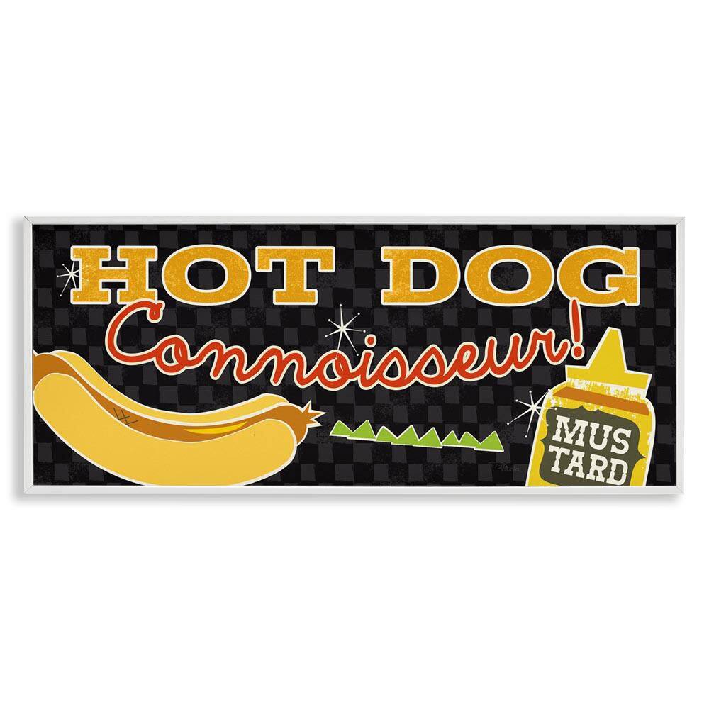 Hot Dog Connoisseur by Pela Studio White Framed Food Giclee Art Print 10 in. x 24 in. price history on PriceWatchPro