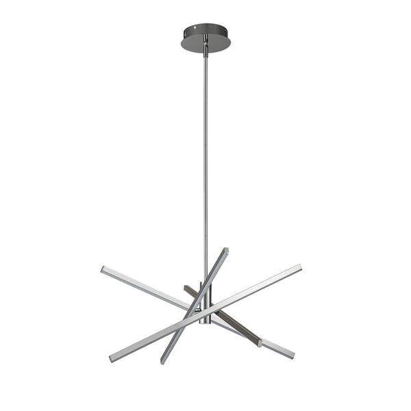 Rennnsan Bryan 4-Light Dimmable Integrated LED Chrome