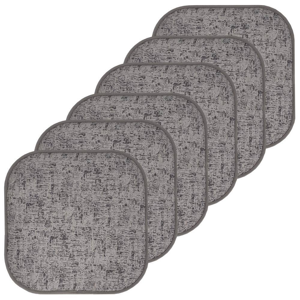 Broadway Square Memory Foam 16 in.x16 in. Non-Slip Back, Chair Cushion (6-Pack), Gray/Black price history on PriceWatchPro