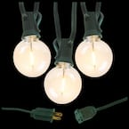 Electric String Lights with 25 LED White Globe Lights