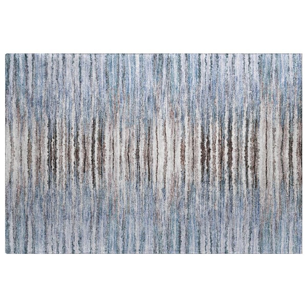 Dream Shag Premium Machine Washable Abstract ADS604 Sky 3 ft. x 4 ft. Area Rug