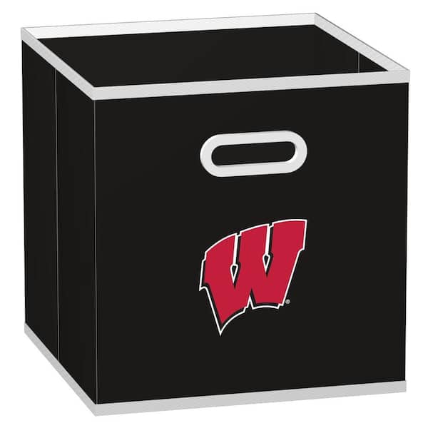 MyOwnersBox College Storeits University of Wisconsin 10-1/2 in. x 11 in. Black Fabric Storage Drawer
