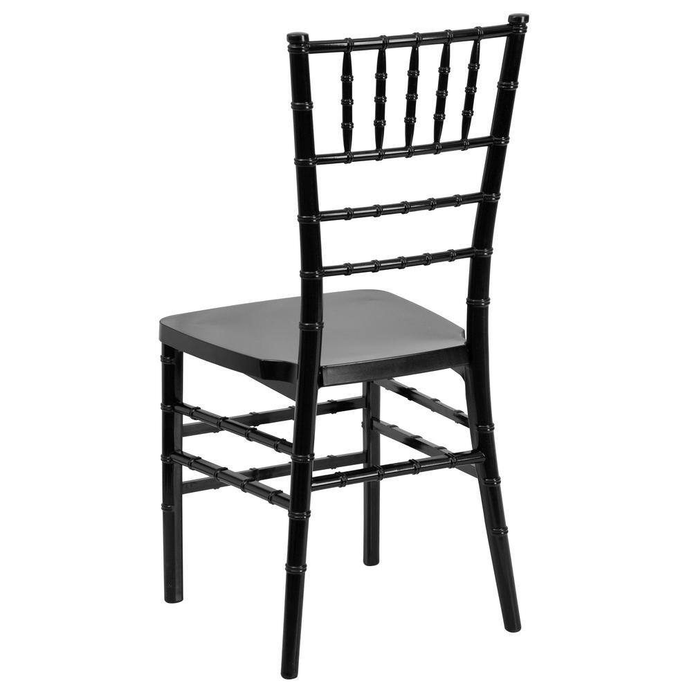 Hercules Black Resin Armless Chiavari Stacking Chair