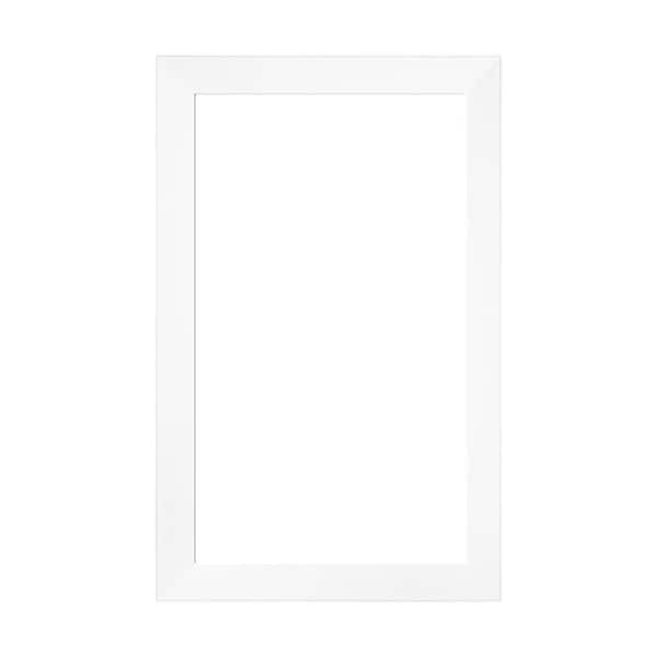 Amanti Art Mirror Makeover Cabinet White Narrow 17.25 in. W x 27.25 in. H Bathroom Mirror Frame Border Kit-Fits a 16 x 26 Mirror