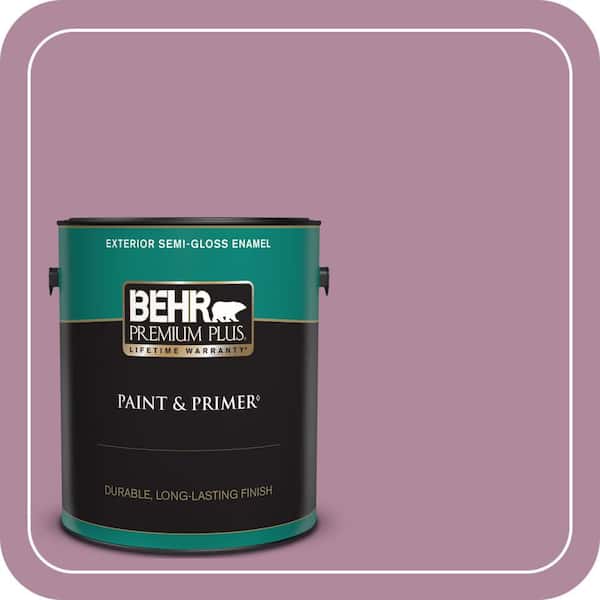 BEHR PREMIUM PLUS 1 gal. #690D-5 Winsome Rose Semi-Gloss Enamel Exterior Paint & Primer