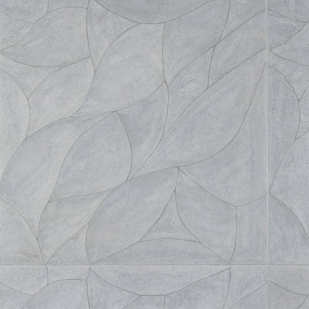 Ophelia Wave Gres Blue 4 in. x 0.59 in. Honed Limestone Marble Wall Tile Sample price history on PriceWatchPro