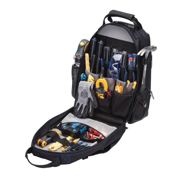 Ideal 18 in. Tool Bag Backpack Black