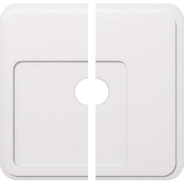 Ekena Millwork 1 in. P X 14 in. C X 40 in. OD X 6 in. ID Lucan Architectural Grade PVC Contemporary Ceiling Medallion, Two Piece