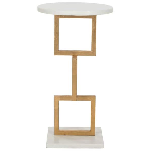 SAFAVIEH Cassidy Gold/White End Table