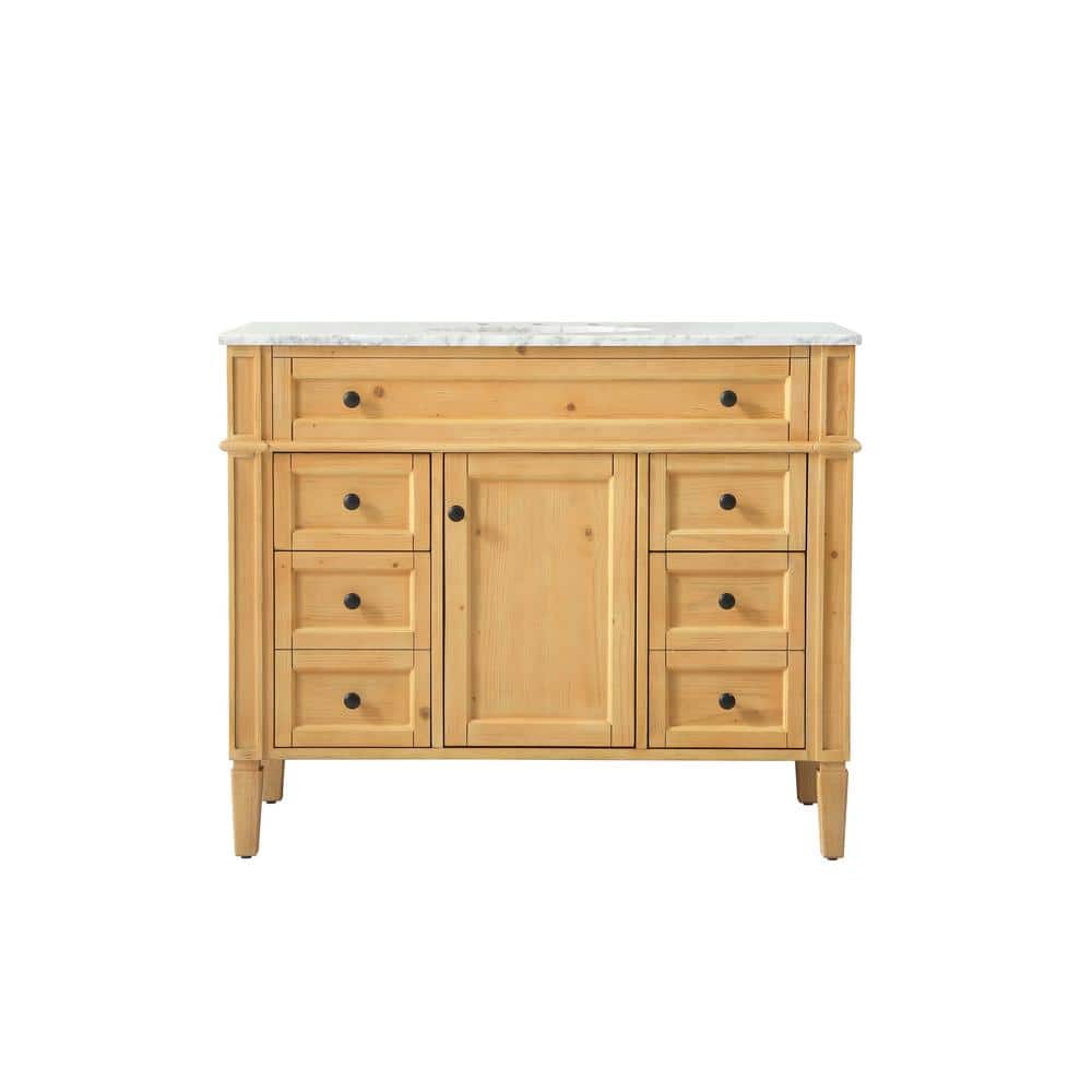 Simply Living 42 in. W x 21.5 in. D x 35 in. H Bath Vanity in Natural Wood 