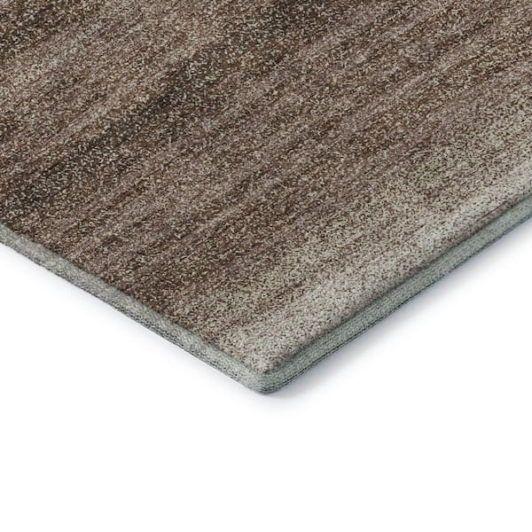 Mayfield Premium Machine Washable Abstract AMF1033 Brown 8 ft. x 10 ft. Area Rug