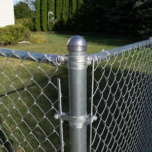 2-3/8 in. Galvanized Chain Link Fence Aluminum End/Gate Post Set for 5 ft. & 6 ft.