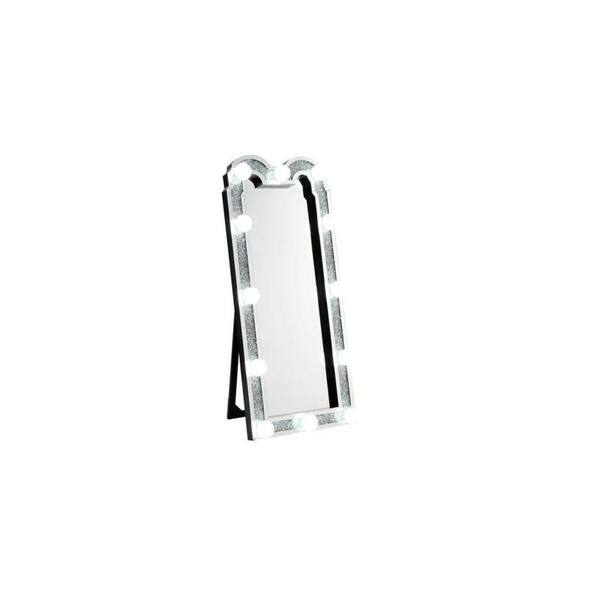 HomeRoots 27 in. W x 63 in. H Acrylic Silver Standing Mirror