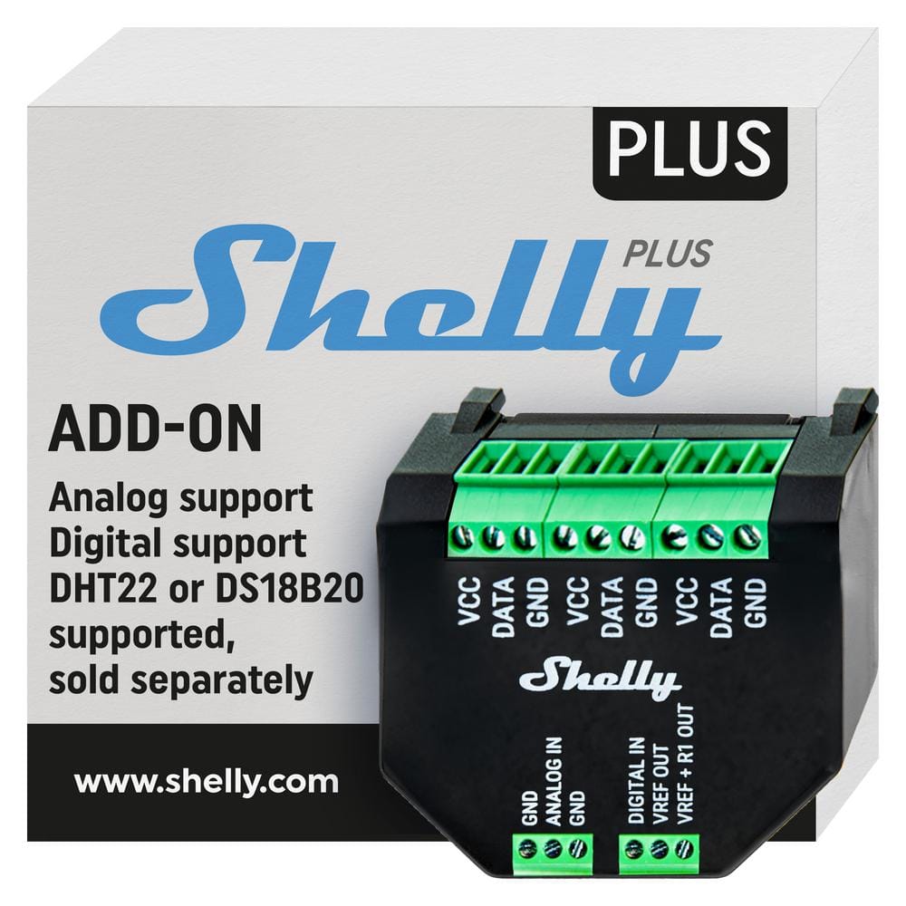 Shelly Plus Add-On, Galvanically Isolated Sensor Interface, Measure ...