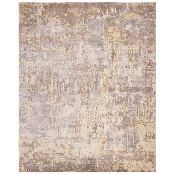 Mirage 8 ft. x 10 ft. Beige/Gray Distressed Marble Area Rug