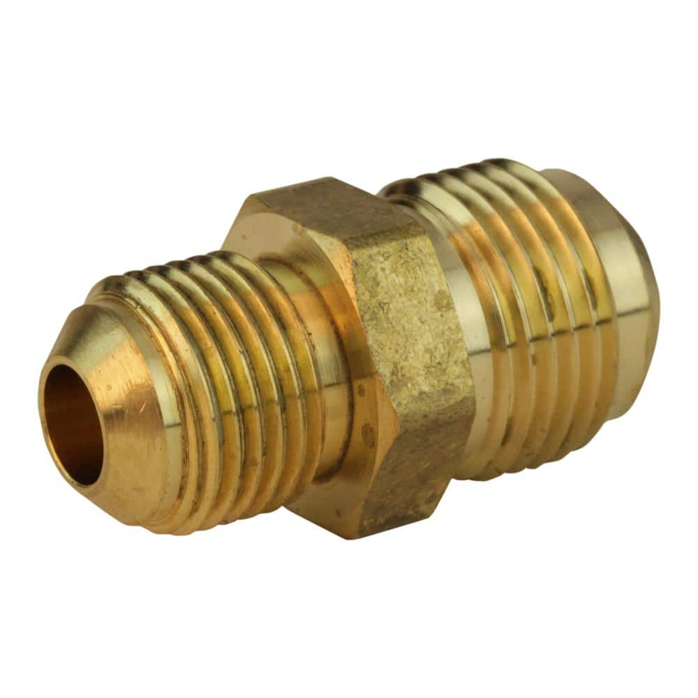 Everbilt 1/2 in. x 3/8 in. Flare Brass Reducing Coupling Fitting 801459 -  The Home Depot