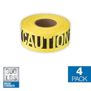 3 in. x 500 ft. Reinforced Caution Tape (4-Pack)