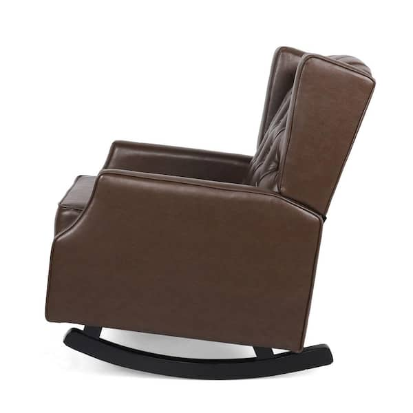 faux leather rocking chair