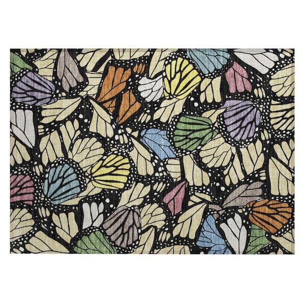 Chantille Machine Washable Indoor/Outdoor Abstract ACN2846 Wheat 2 ft. x 3 ft. Accent Rug