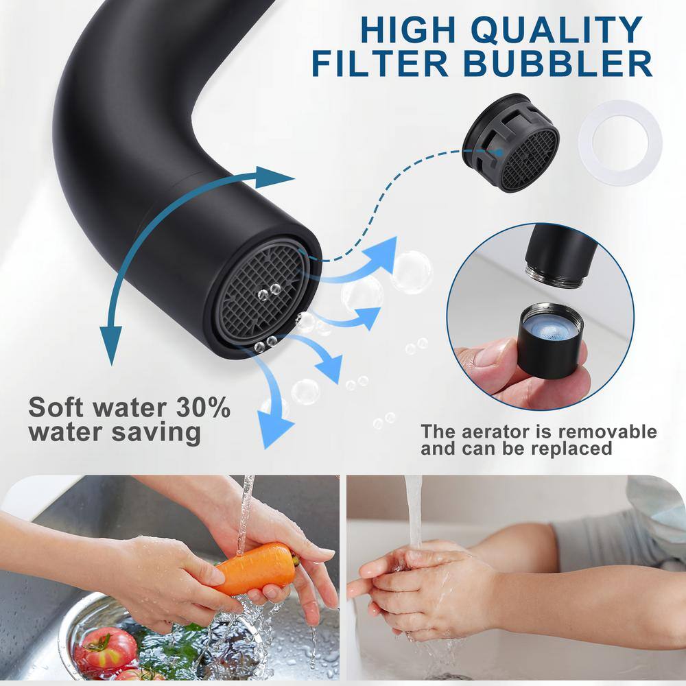 Matte Black Stainless Steel Single Handle Bar Faucet