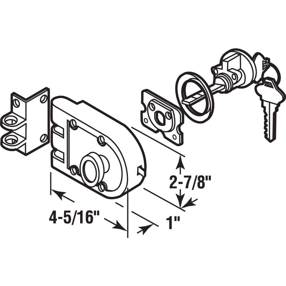 Satin Nickel Single Cylinder Jimmy-Resistant Deadlock