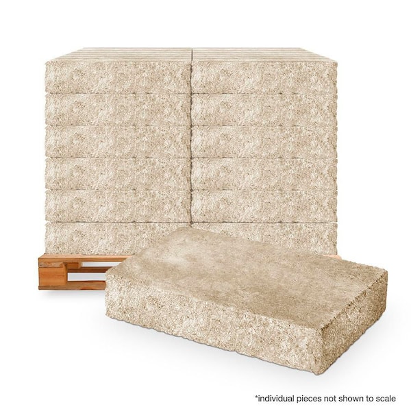 4 in. x 18 in. x 13.5 in. Buff Rectangular Retaining Concrete Wall Cap (48 Pieces/72 Sq Ft/Pallet)