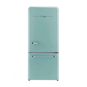 Classic Retro 30 in 17.7 cu. ft. Frost Free Retro Bottom Freezer Refrigerator in Ocean Mist Turquoise, ENERGY STAR