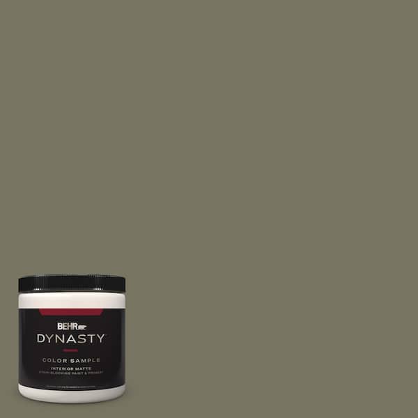 BEHR DYNASTY 8 oz. #N350-6 Peppergrass One-Coat Hide Matte Stain-Blocking Interior/Exterior Paint & Primer Sample