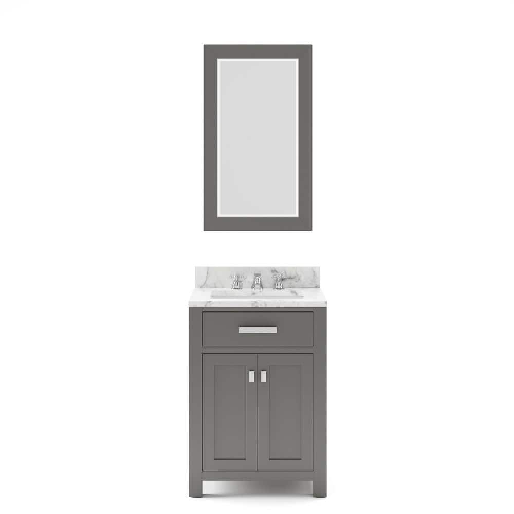Madison 24" Cashmere Grey Marble Top Single Sink Vanity