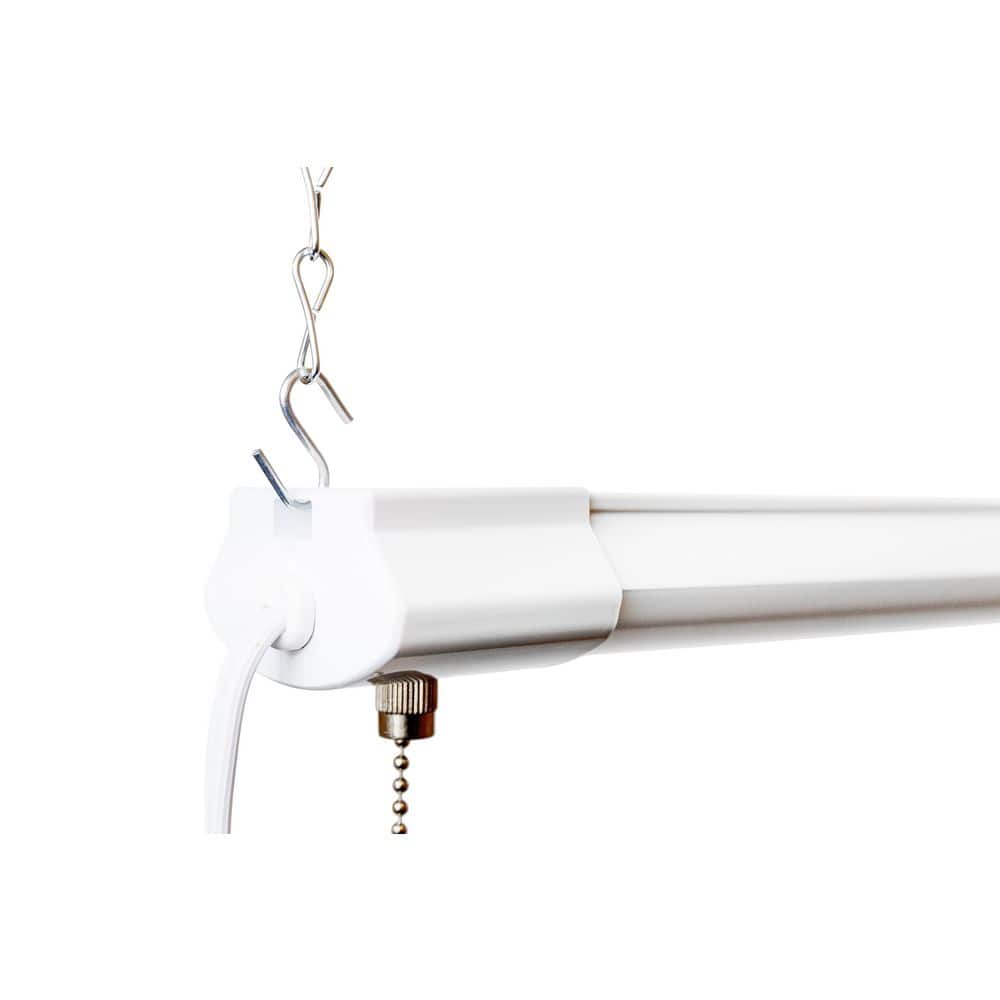 White 4-ft LED Shop Light with Cool White Illumination