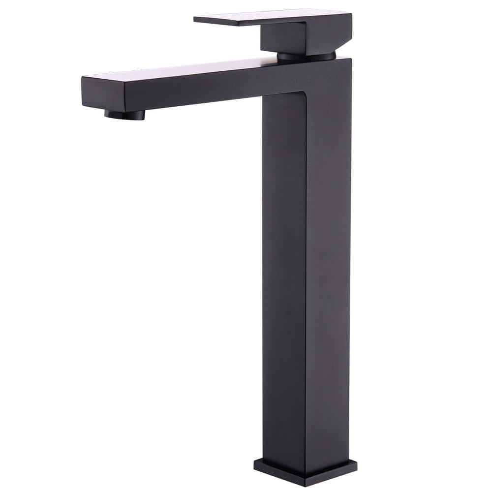 Single Hole Single-Handle Low Arc Waterfall Bathroom Faucet with Supply Lin