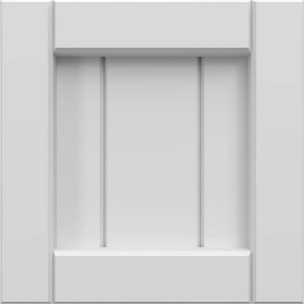 Ekena Millwork 12 in. W x 12 in. H EnduraCore Composite Framed Board-n-Batten Shutters Sample, Unfinished