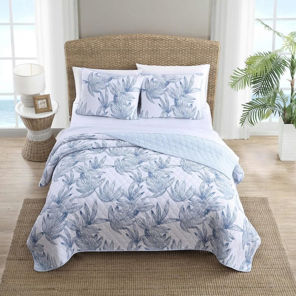 Lush Decor Tanisha Reversible Quilt Navy/White King Set (3-Piece) 16T004672  - The Home Depot