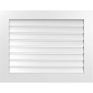 36" x 28" Vertical Surface Mount PVC Gable Vent: Functional with Standard Frame